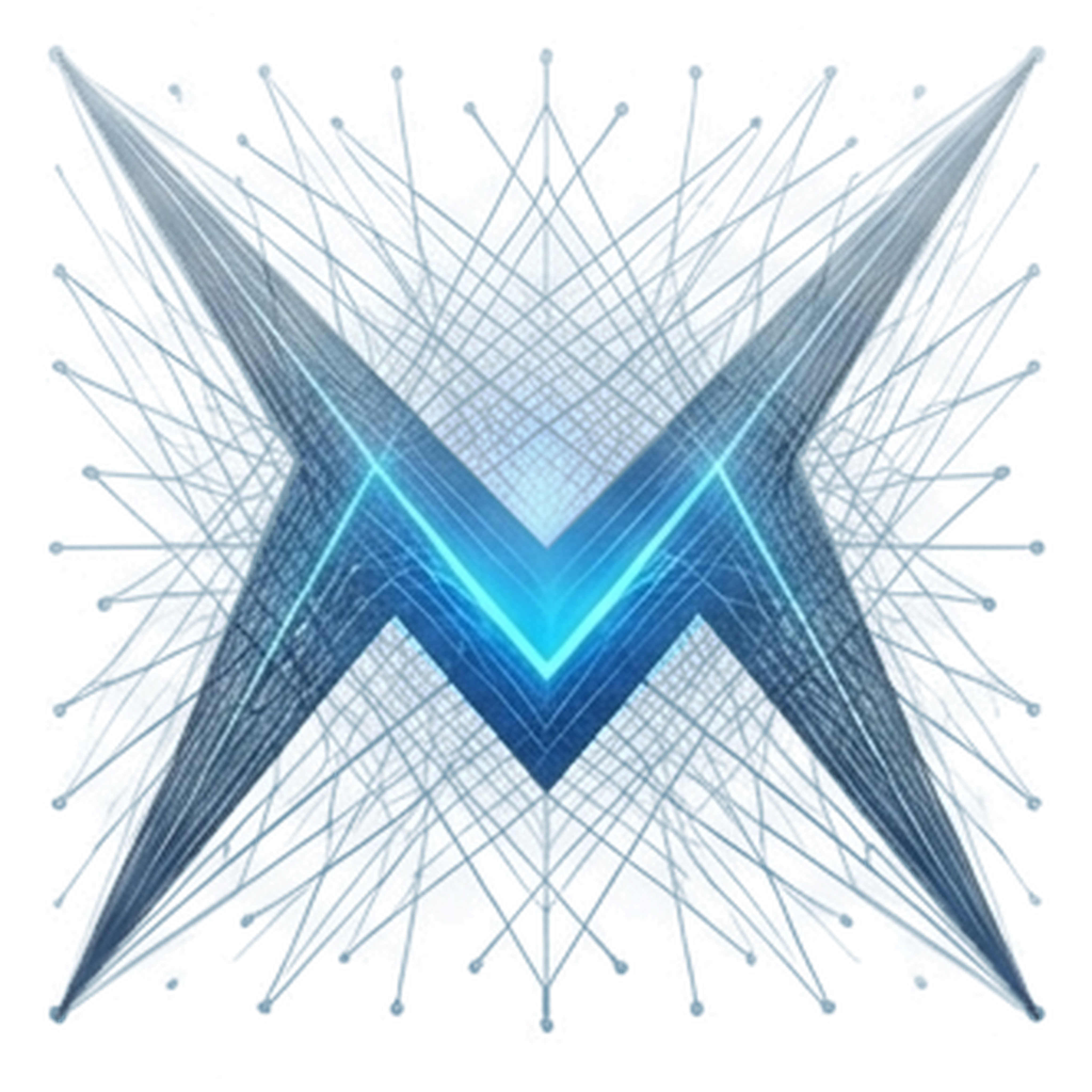 Original mTokOps faceted emblem with its fine network of connecting lines